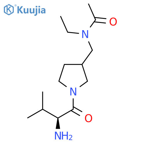 N-[1-((S)-2-Amino-3-methyl-butyryl)-pyrrolidin-3-ylmethyl]-N-ethyl-acetamide structure