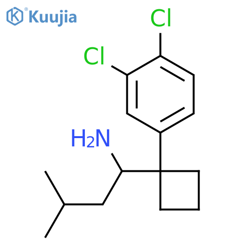 1-[1-(3,4-Dichlorophenyl)cyclobutyl]-3-methyl-1-butylamine structure
