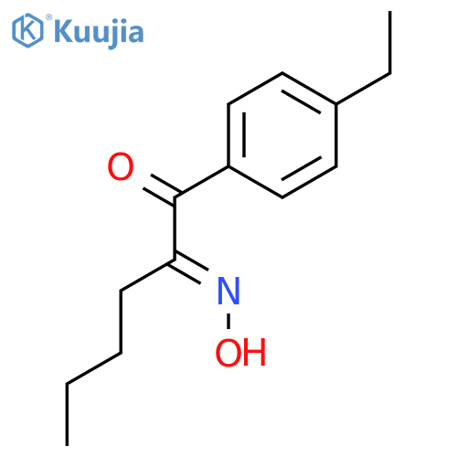 1,2-Hexanedione, 1-(4-ethylphenyl)-, 2-oxime structure