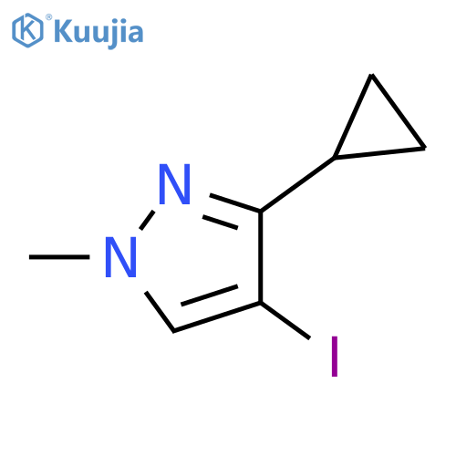 3-Cyclopropyl-4-iodo-1-methyl-1H-pyrazole structure