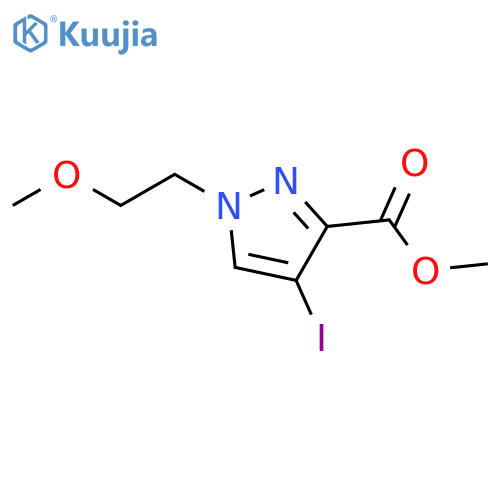 4-Iodo-1-(2-methoxy-ethyl)-1H-pyrazole-3-carboxylic acid methyl ester structure