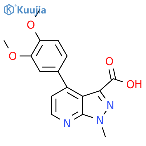 4-(3,4-Dimethoxyphenyl)-1-methyl-1H-pyrazolo[3,4-b]pyridine-3-carboxylic acid structure