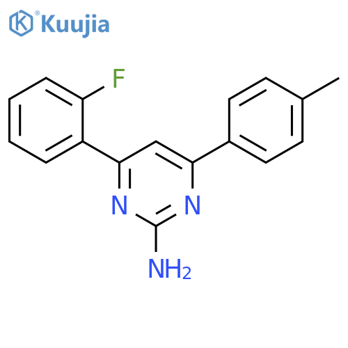 4-(2-fluorophenyl)-6-(4-methylphenyl)pyrimidin-2-amine structure