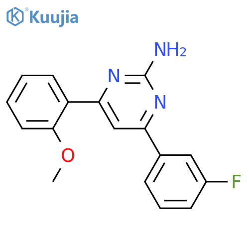 4-(3-fluorophenyl)-6-(2-methoxyphenyl)pyrimidin-2-amine structure