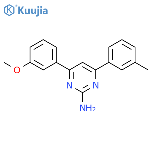 4-(3-methoxyphenyl)-6-(3-methylphenyl)pyrimidin-2-amine structure