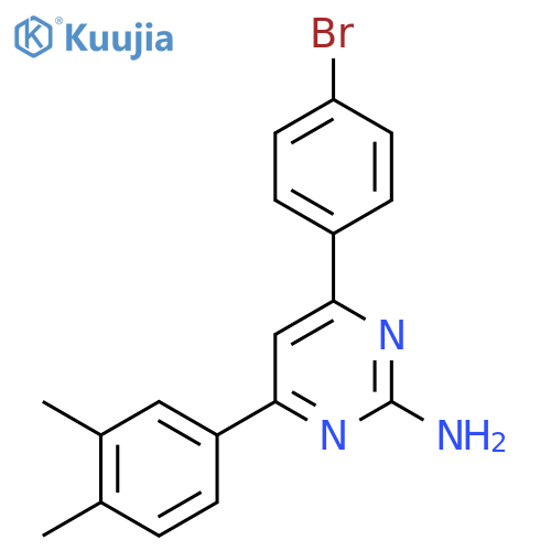 4-(4-Bromophenyl)-6-(3,4-dimethylphenyl)pyrimidin-2-amine structure