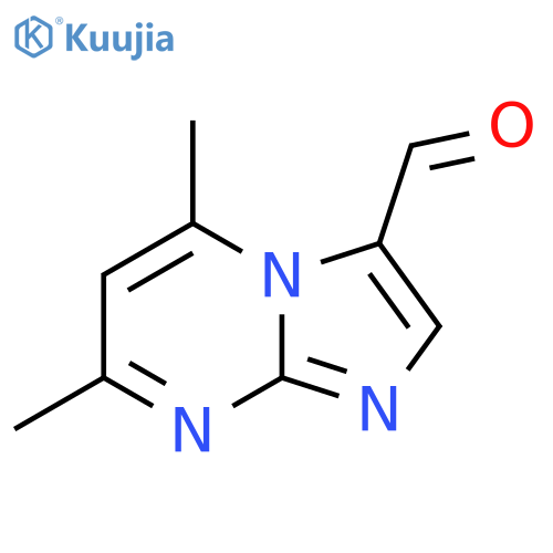 5,7-Dimethylimidazo[1,2-a]pyrimidine-3-carbaldehyde structure