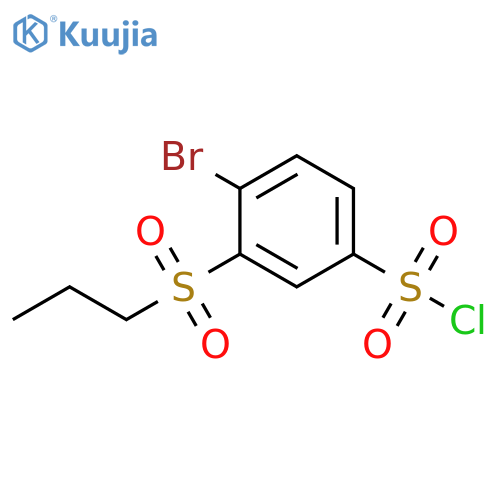 4-bromo-3-(propane-1-sulfonyl)benzene-1-sulfonyl chloride structure