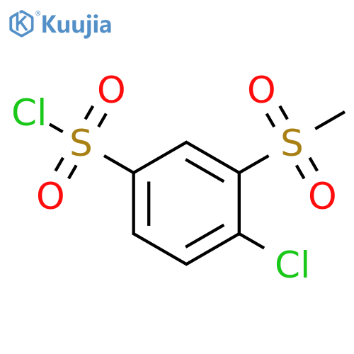4-chloro-3-methanesulfonylbenzene-1-sulfonyl chloride structure