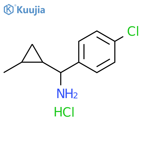 (4-chlorophenyl)(2-methylcyclopropyl)methanamine hydrochloride structure