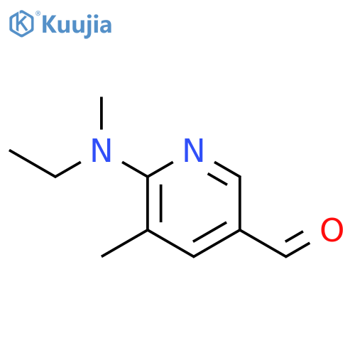 6-[ethyl(methyl)amino]-5-methylpyridine-3-carbaldehyde structure