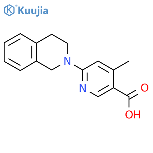 6-(3,4-Dihydroisoquinolin-2(1H)-yl)-4-methylnicotinic acid structure