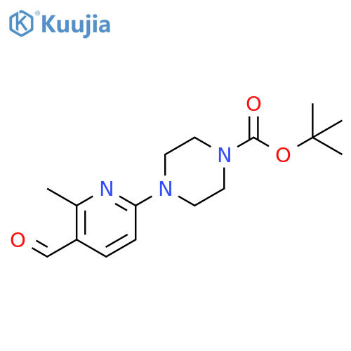 4-(5-Formyl-6-methyl-pyridin-2-yl)-piperazine-1-carboxylic acid tert-butyl ester structure