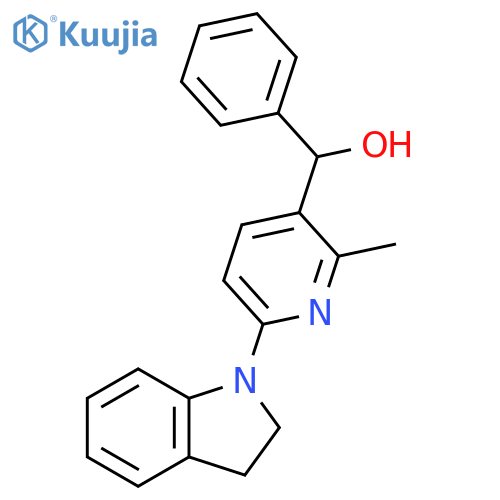 [6-(2,3-Dihydro-indol-1-yl)-2-methyl-pyridin-3-yl]-phenyl-methanol structure