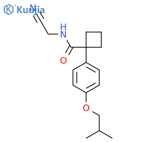 N-(cyanomethyl)-1-[4-(2-methylpropoxy)phenyl]cyclobutane-1-carboxamide structure