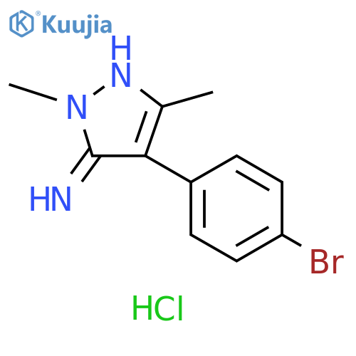 4-(4-bromophenyl)-2,5-dimethyl-2,3-dihydro-1H-pyrazol-3-imine hydrochloride structure