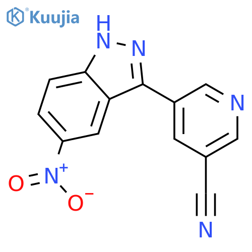 5-(5-Nitro-1H-indazol-3-yl)nicotinonitrile structure