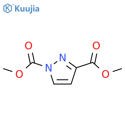 1H-Pyrazole-1,3-dicarboxylic acid, dimethyl ester (9CI) structure