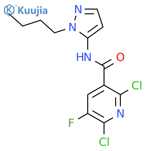 N-(1-butyl-1H-pyrazol-5-yl)-2,6-dichloro-5-fluoropyridine-3-carboxamide structure
