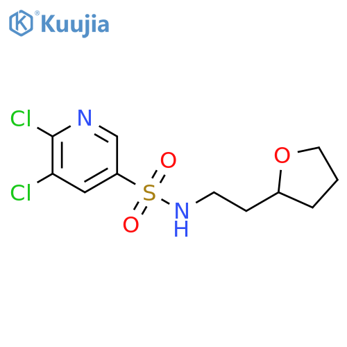 5,6-dichloro-N-2-(oxolan-2-yl)ethylpyridine-3-sulfonamide structure
