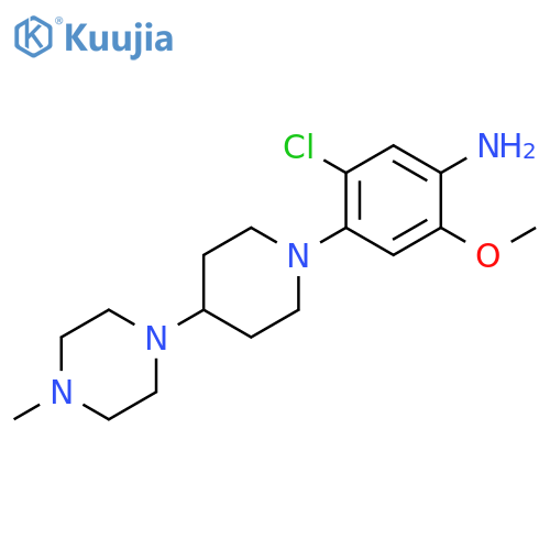 5-Chloro-2-methoxy-4-[4-(4-methylpiperazin-1-yl)piperidin-1-yl]aniline structure