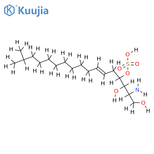 (E)-(2R,3R,4S)-2-amino-1,3-dihydroxyisooctadec-6-ene-4-sulfate structure