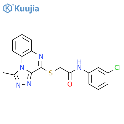 N-(3-chlorophenyl)-2-({1-methyl-[1,2,4]triazolo[4,3-a]quinoxalin-4-yl}sulfanyl)acetamide structure