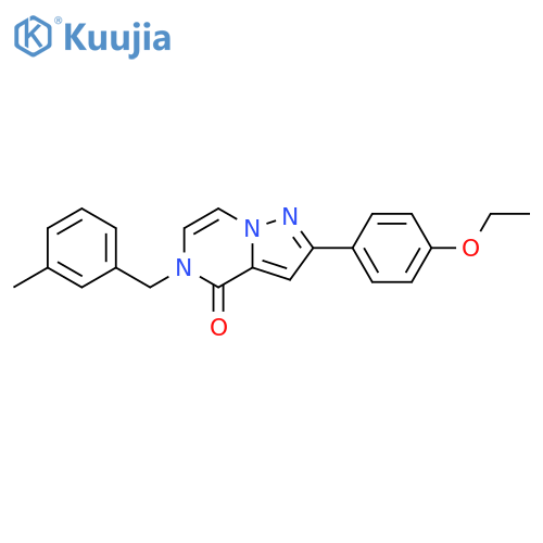 2-(4-ethoxyphenyl)-5-[(3-methylphenyl)methyl]-4H,5H-pyrazolo[1,5-a]pyrazin-4-one structure