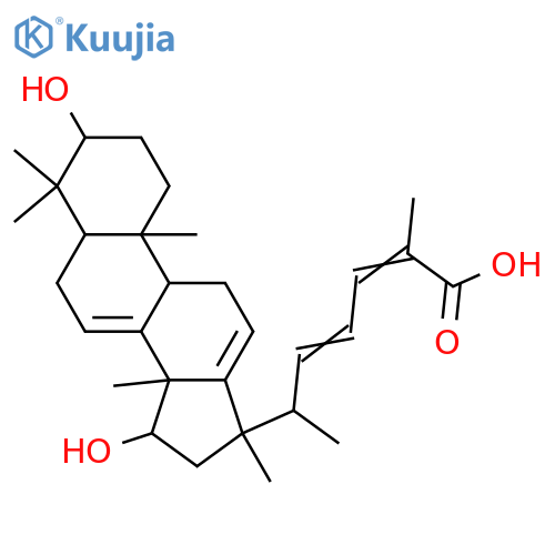 18(13→17)-Abeo-3,15-dihydroxylanosta-7,12,22,24-tetraen-26-oic acid; (3α,15α,22Z,24Z)-form structure