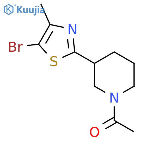 1-(3-(5-Bromo-4-methylthiazol-2-yl)piperidin-1-yl)ethanone structure
