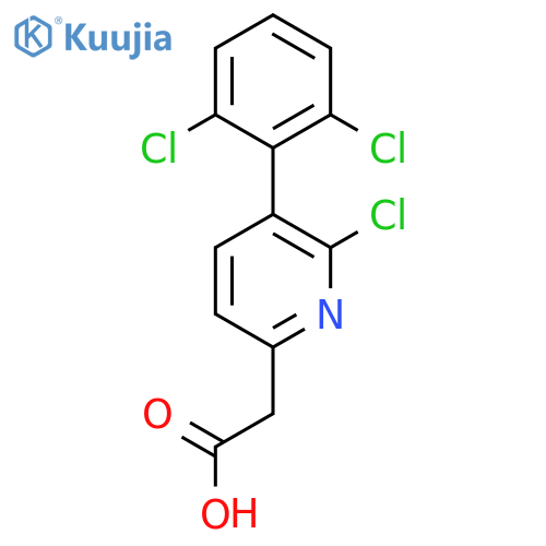2-Chloro-3-(2,6-dichlorophenyl)pyridine-6-acetic acid structure