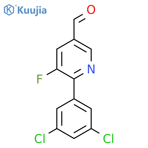 6-(3,5-Dichlorophenyl)-5-fluoronicotinaldehyde structure