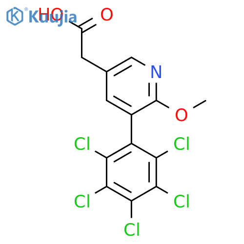 2-Methoxy-3-(perchlorophenyl)pyridine-5-acetic acid structure