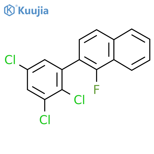 1-Fluoro-2-(2,3,5-trichlorophenyl)naphthalene structure