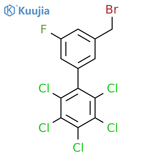 3'-(Bromomethyl)-5'-fluoro-2,3,4,5,6-pentachlorobiphenyl structure