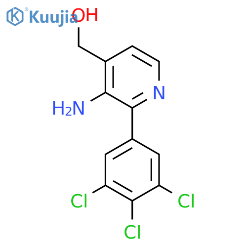 3-Amino-2-(3,4,5-trichlorophenyl)pyridine-4-methanol structure