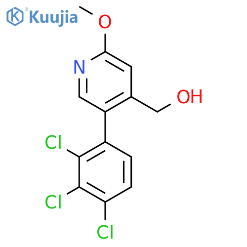 2-Methoxy-5-(2,3,4-trichlorophenyl)pyridine-4-methanol structure