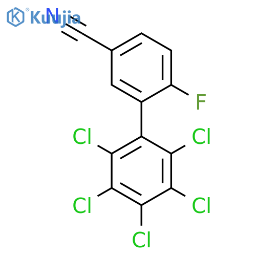 6-Fluoro-2',3',4',5',6'-pentachlorobiphenyl-3-carbonitrile structure