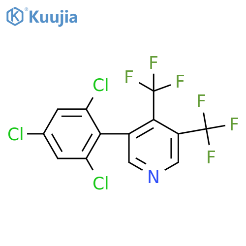 4,5-Bis(trifluoromethyl)-3-(2,4,6-trichlorophenyl)pyridine structure