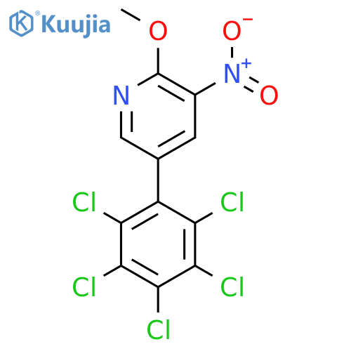 2-Methoxy-3-nitro-5-(perchlorophenyl)pyridine structure