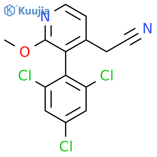 2-Methoxy-3-(2,4,6-trichlorophenyl)pyridine-4-acetonitrile structure