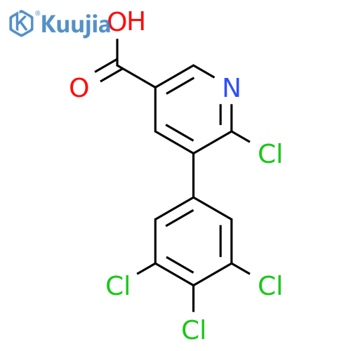 6-Chloro-5-(3,4,5-trichlorophenyl)nicotinic acid structure
