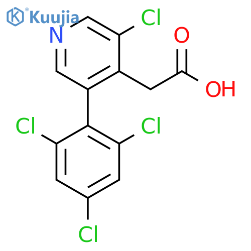 3-Chloro-5-(2,4,6-trichlorophenyl)pyridine-4-acetic acid structure