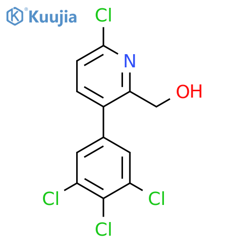 6-Chloro-3-(3,4,5-trichlorophenyl)pyridine-2-methanol structure