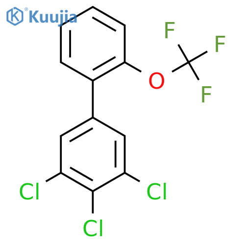 3,4,5-Trichloro-2'-(trifluoromethoxy)biphenyl structure