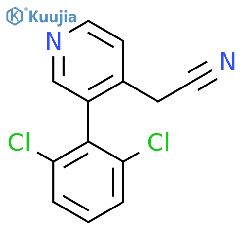 3-(2,6-Dichlorophenyl)pyridine-4-acetonitrile structure