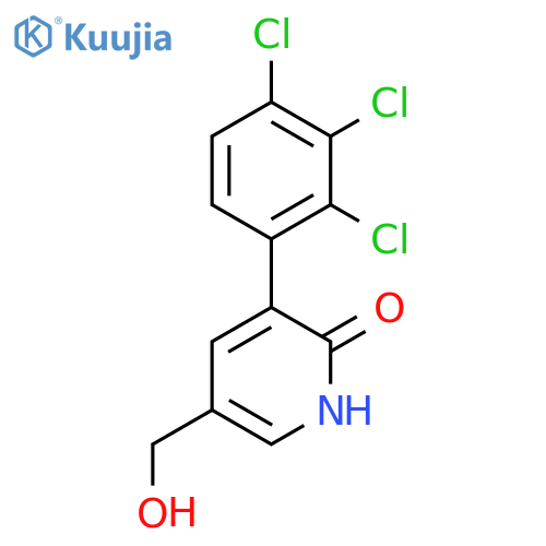 2-Hydroxy-3-(2,3,4-trichlorophenyl)pyridine-5-methanol structure