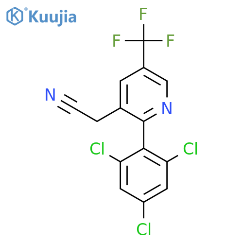2-(2,4,6-Trichlorophenyl)-5-(trifluoromethyl)pyridine-3-acetonitrile structure