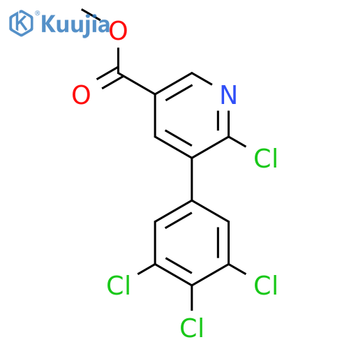 Methyl 6-chloro-5-(3,4,5-trichlorophenyl)nicotinate structure