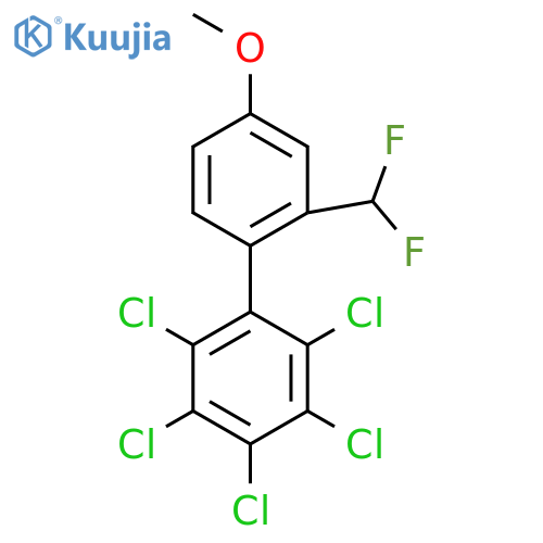 2'-(Difluoromethyl)-4'-methoxy-2,3,4,5,6-pentachlorobiphenyl structure